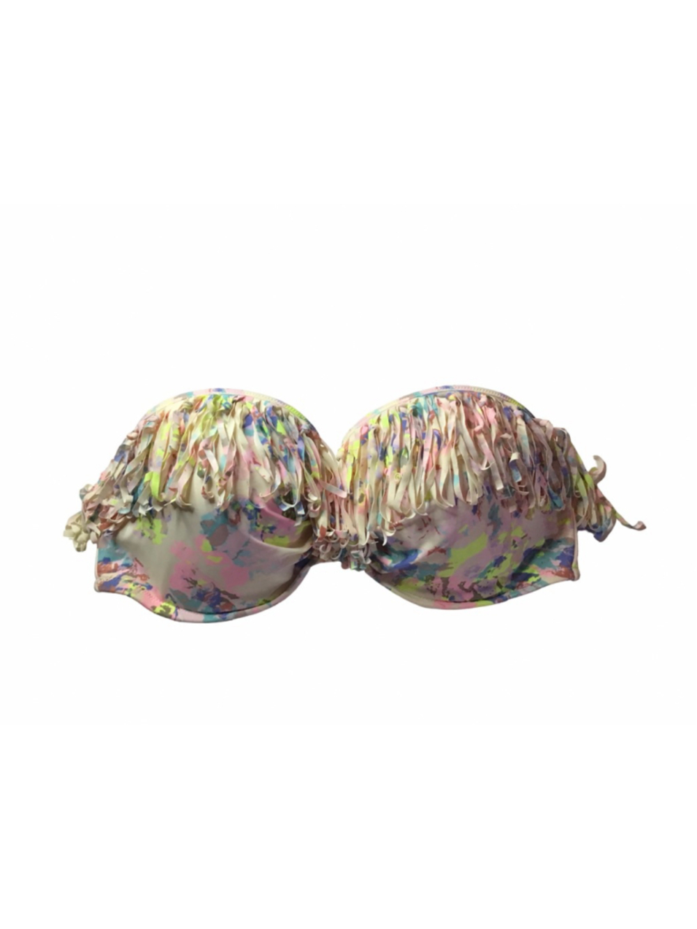 Victoria's Secret Pink Multi-color Fringe Bikini Top 36DD